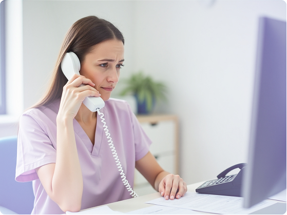 Telefonierende Frau